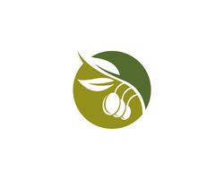 icono de vector de plantilla logo oliva