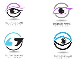 Eyes care health logo and symbols  vector