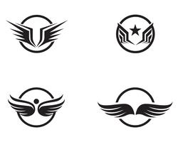 Flacon ala plantilla iconos vector diseño