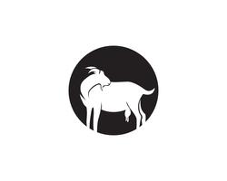 Goat black animals vector logo and symbol 