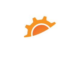 Gear sun Logo Template vector icon illustration design