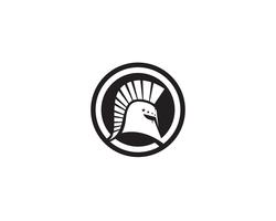 Spartan helmet logo vector