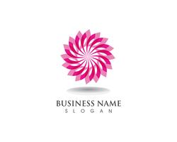 floral patterns logo and symbols on a white backgrounds vector