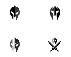 Spartan helmet logo vector