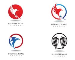 Eagle wing falcon logo and symbols template vector