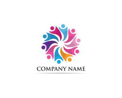 Adoption and community care Logo template vector