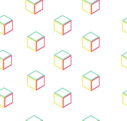 shape abstract box seamless pattern
