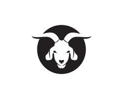 Goat black animals vector logo and symbol 