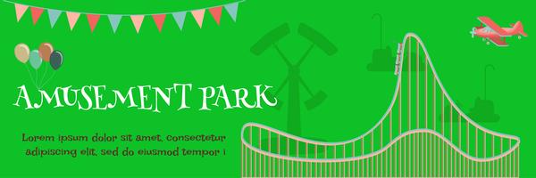 amusement park poster vector