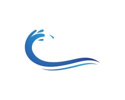 Splash water wave beach logo and symbol vector 