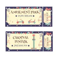Amusement park ticket vector