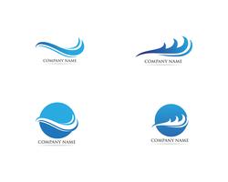 Wave logo and symbol vectors