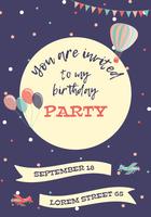 Birthday invitation card vector