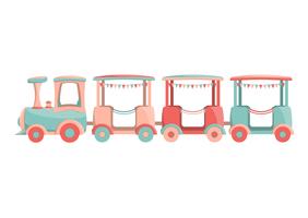 Cartoon kids train icon vector