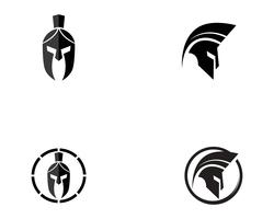 Spartan helmet logo vector