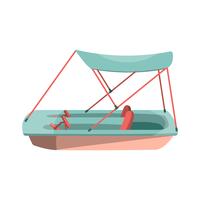 Cartoon pedal boat icon vector