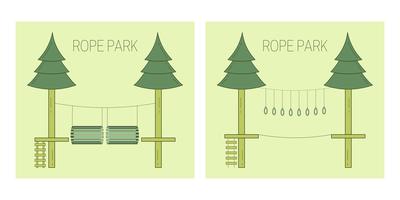 Rope park track vector