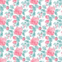 Watercolor Floral Seamless Pattern  vector