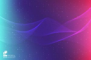 Purple particle line wave abstract background modern design with copy space, Vector illustration for your business and web banner design.