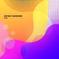 Abstract liquid or fluid creative templates with dynamic waves bright color background. Retro wavy geometric pattern colorful. Trendy gradient shapes composition modern concept.