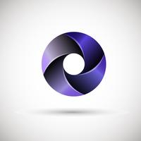 Circular logo with gradients vector