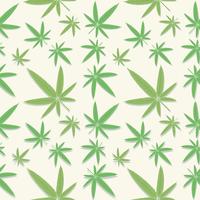 Green cannabis leaves pattern vector