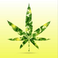 hojas de cannabis abstractas