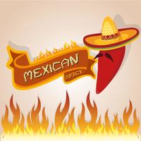 Mexican spicy papers vector