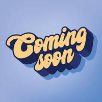 Coming Soon Typography Vector Design