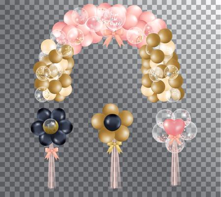 Rose Gold Balloons Vector Art, Icons, and Graphics for Free Download