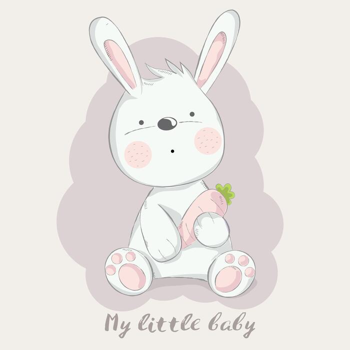 Cute Baby Rabbit Vector Art, Icons, and Graphics for Free Download