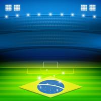 Fondo de estadio de fútbol de Brasil vector