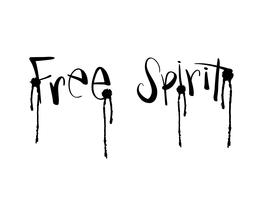 Free spirit slogan text vector