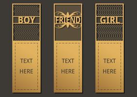 Bookmark wording template vector