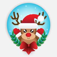 Cartoon Reindeer Christmas vector