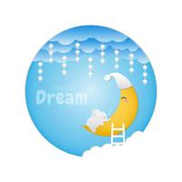 Sweet dream paper style vector