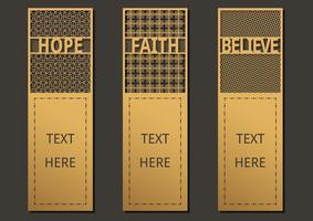 Bookmark wording template vector