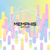 Fondo colorido de Memphis vector