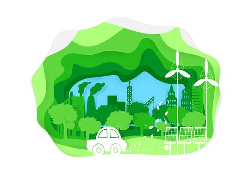 Estilo de arte ambientalmente papel vector