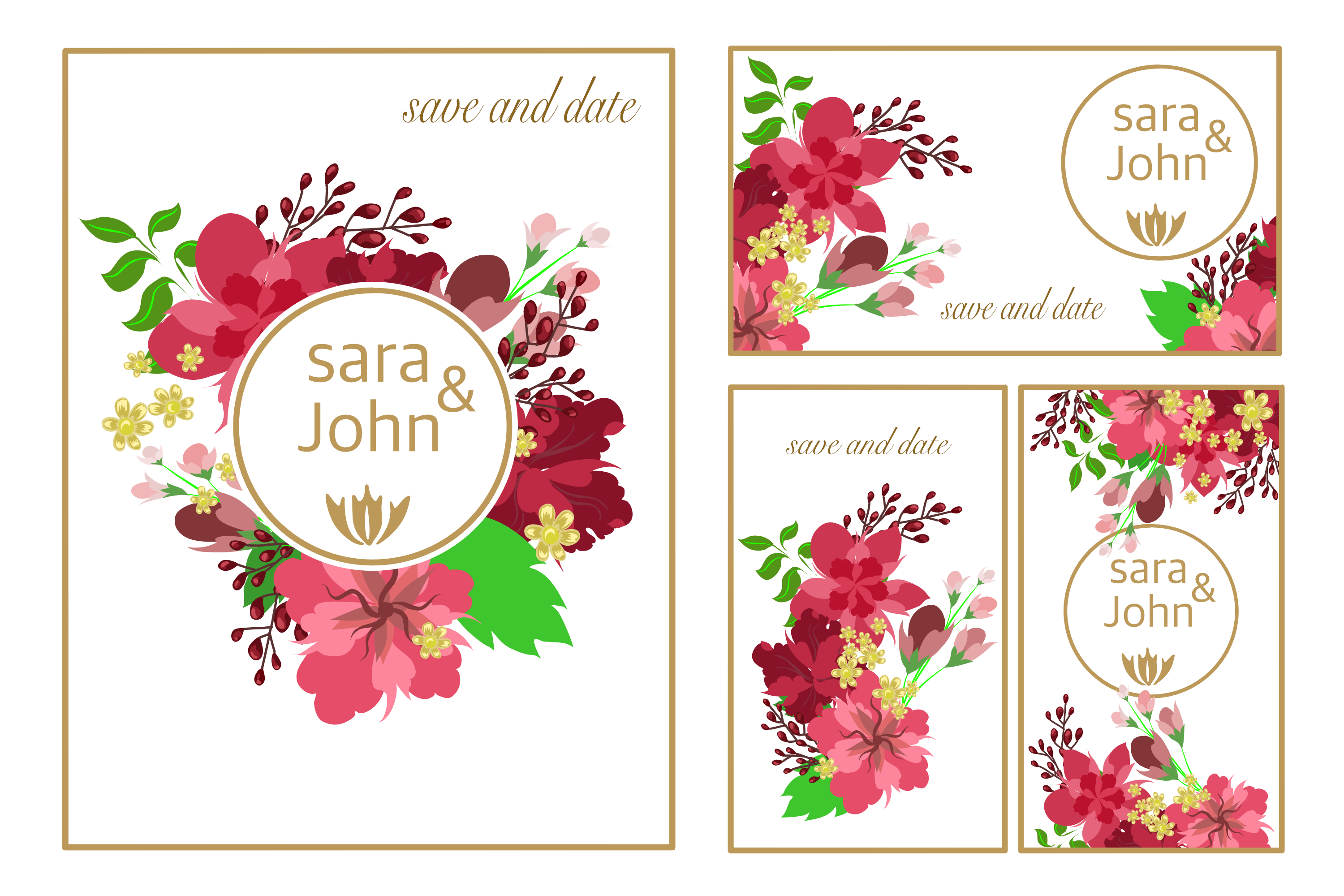 Flower Floral Wedding Banner Card Download Free Vectors Clipart