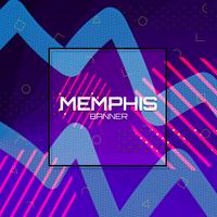 Memphis Background Template vector