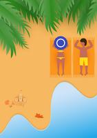 Fondo de playa de verano vector