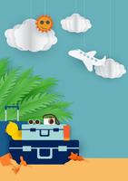 Summer vacation background vector