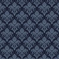 elegant blue seamless damask background vector