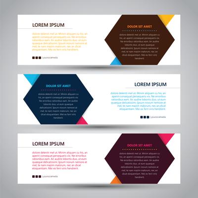 Simple Three Color Abstract Banner