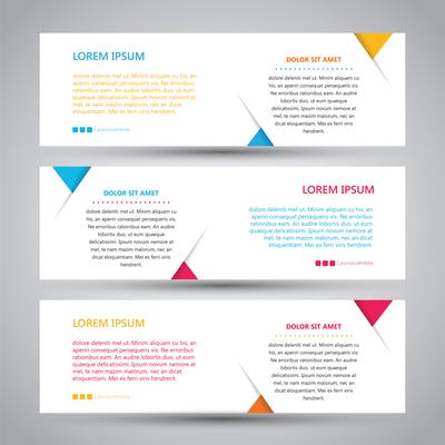 Simple Three Color Abstract Banner
