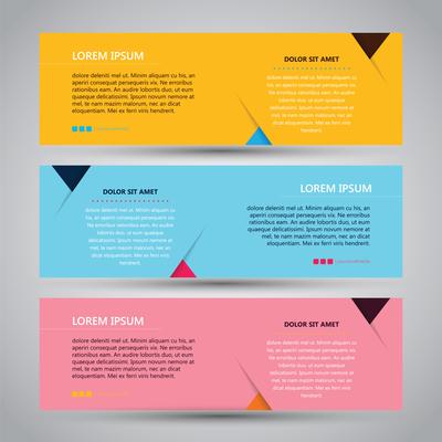 Simple Three Color Abstract Banner