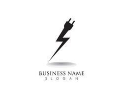 Flash power cable logo and symbols vector