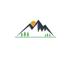 Ilustración de vector de logotipo de montaña