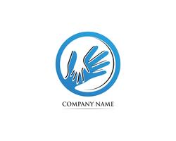 Hand care adoption logo vector